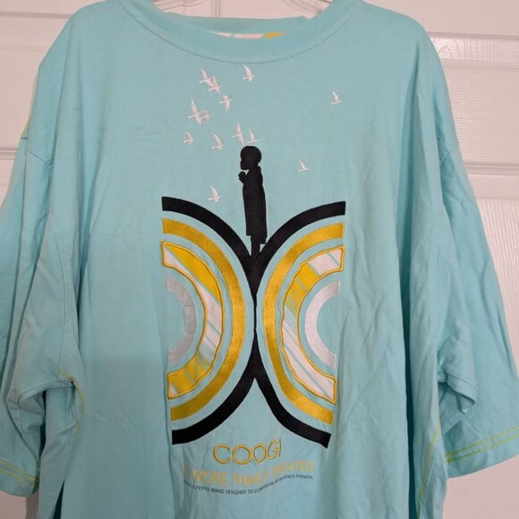Coogi Embroidered T Shirt Mens Size XXXL Blue More Than A Sweater Cotton Graphic - Picture 2 of 13
